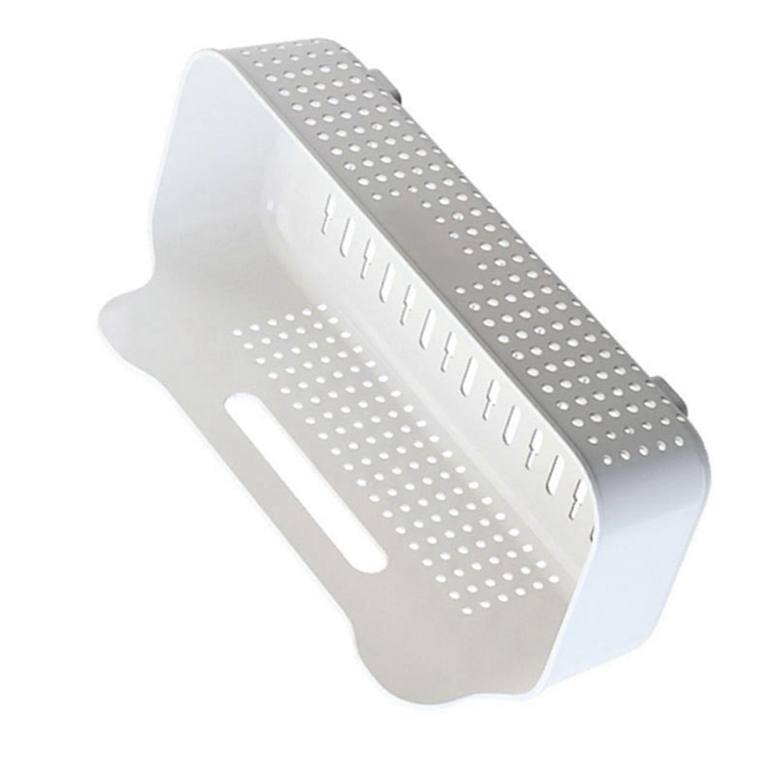 Wall Storage Basket Space Saving Rectangular Plastic Wall Mounted Basket Organizer for Bathroom Balcony 