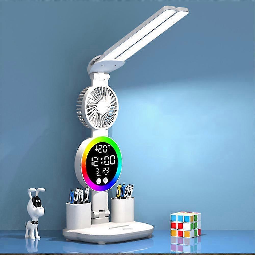 Lâmpada de mesa LED 2025 para estudantes: cabeça dupla com luz atmosférica