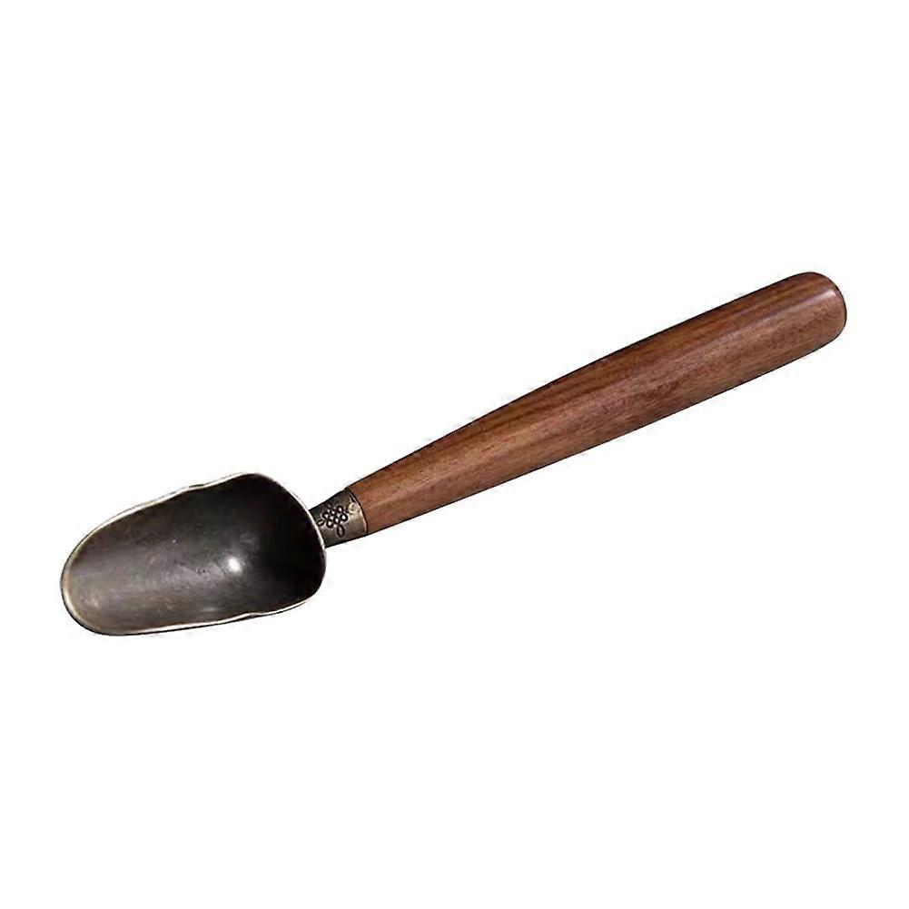 Retro Long Handle Tea Spoon for Loose Leaf Tea, Vintage Ebony Material, Exquisite Tea Leaf Selection Accessories