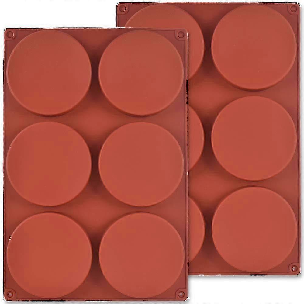 2er-Pack 6-fach 4" Silikonform zum Backen, Harz & Seife
