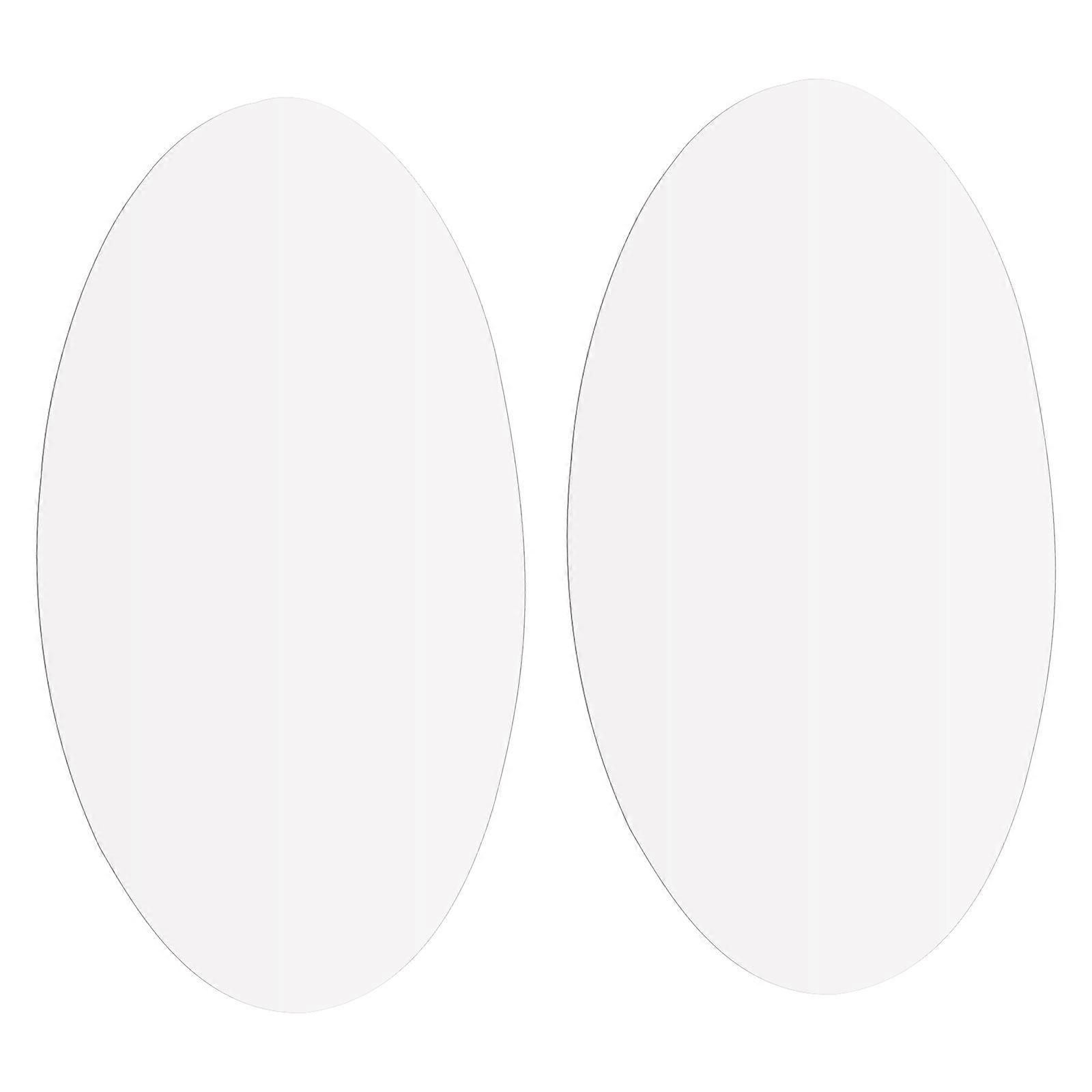 Mirror Stickers for Home Wall Self Adhesive Acrylic Silver 2pcs