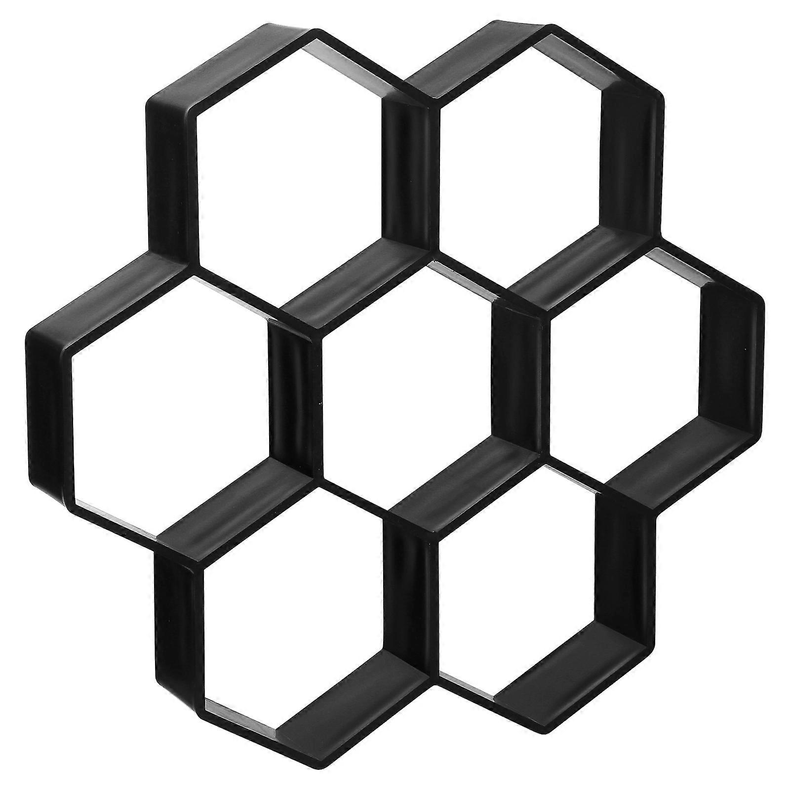 Hexagon Reusable Plastic Floor Mold for Garden Path Paving, Cement Tile Mould, DIY Slab Maker, Easy Clean Pavement Mold