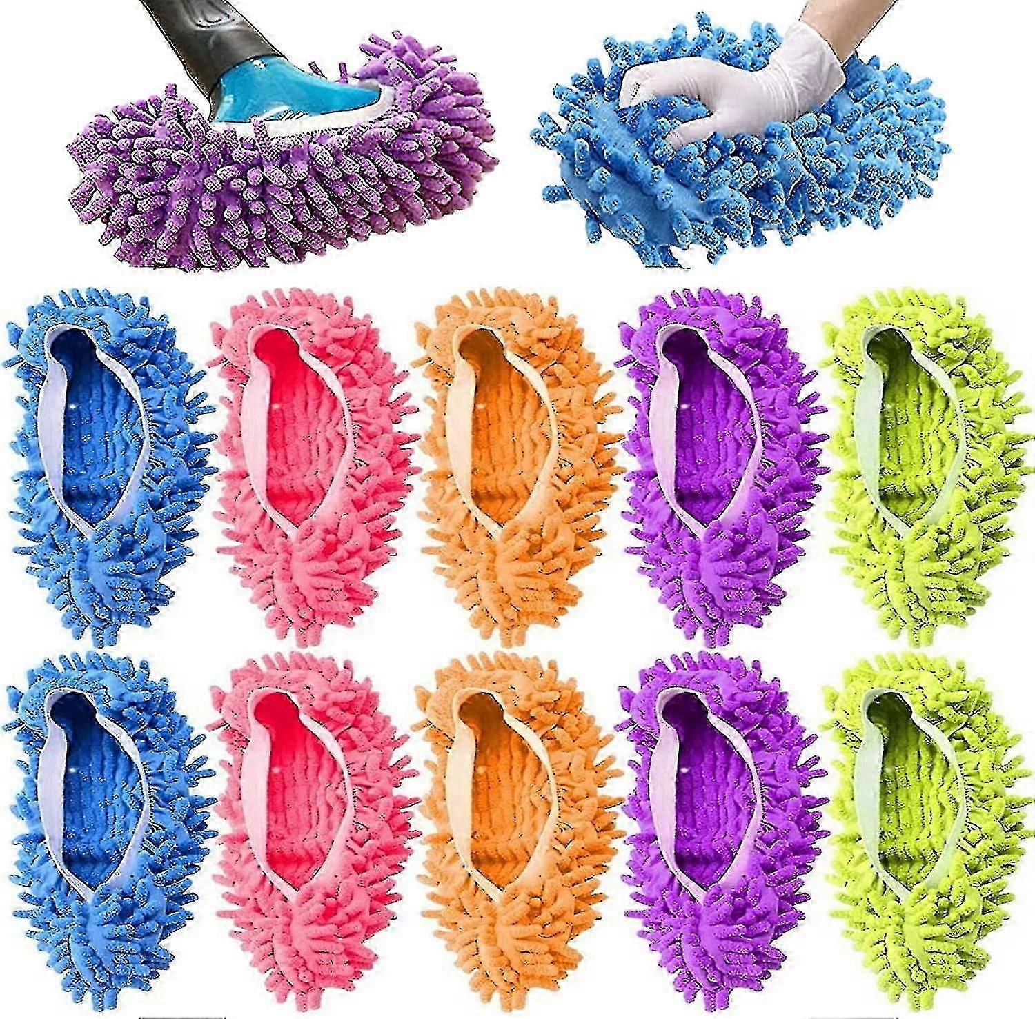 Washable Reusable Microfiber Dust Mop Cloths - 10 Pack