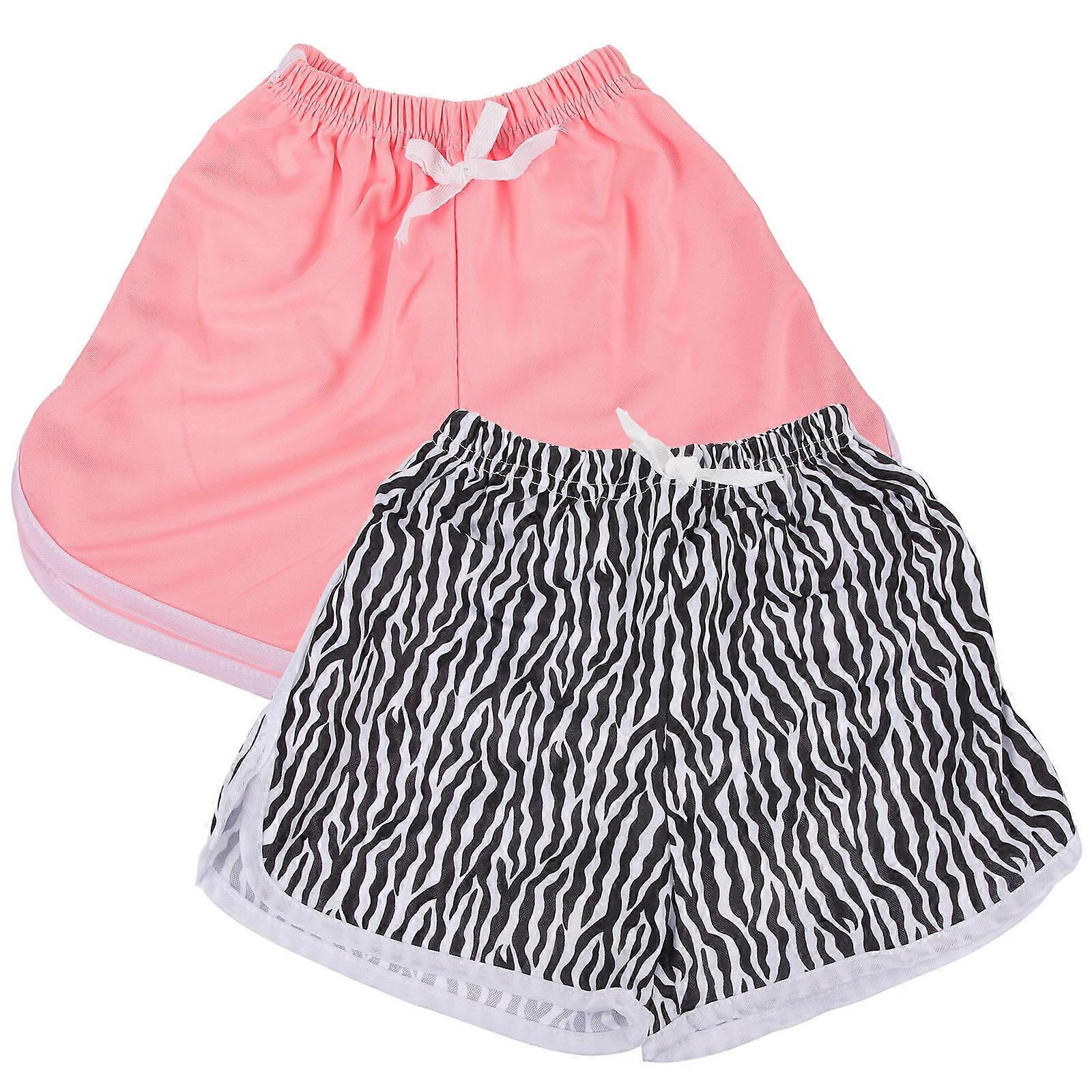 Barnas strandbukser gutter jenter unisex shorts for basseng hurtigtørkende elastisk linning 2 stk