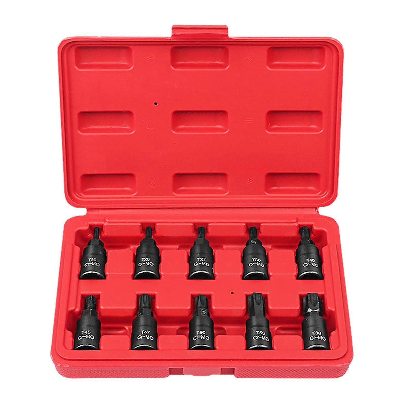 10 Piece Socket Adapter And Reducer Set 3/8 Chrome Vanadium Steel Ratchet/Socket Extension/Conversion Kit Ref: 9514