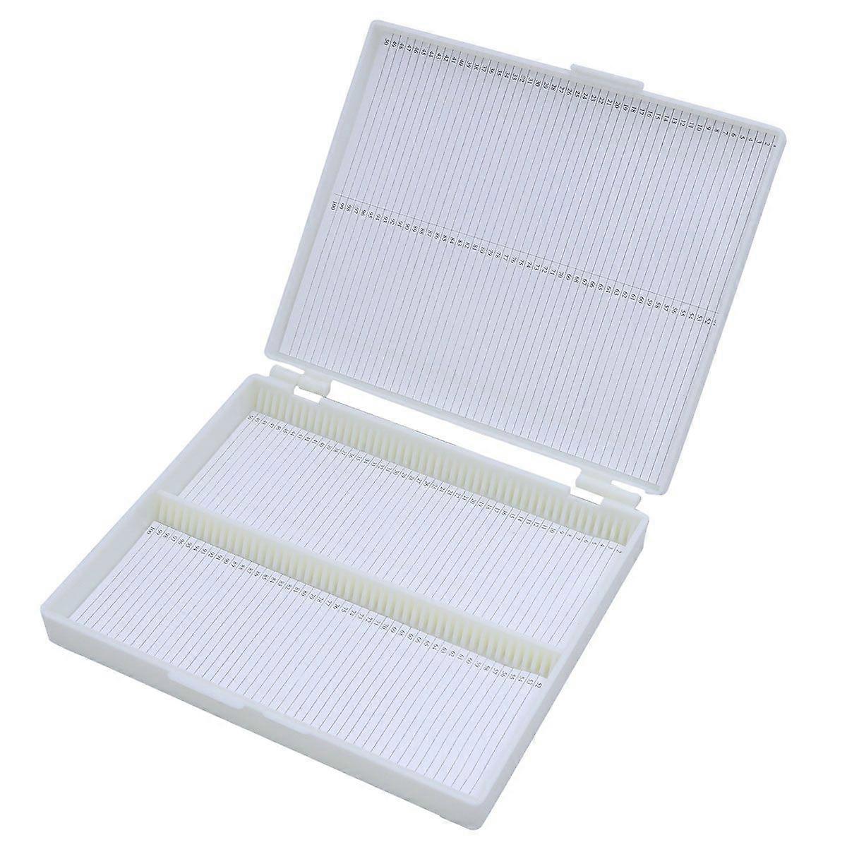 100 Grid Slide Box Professionelle Aufbewahrungsbox Mikroskop Slide Aufbewahrungsbox Slide Kapazität Box
