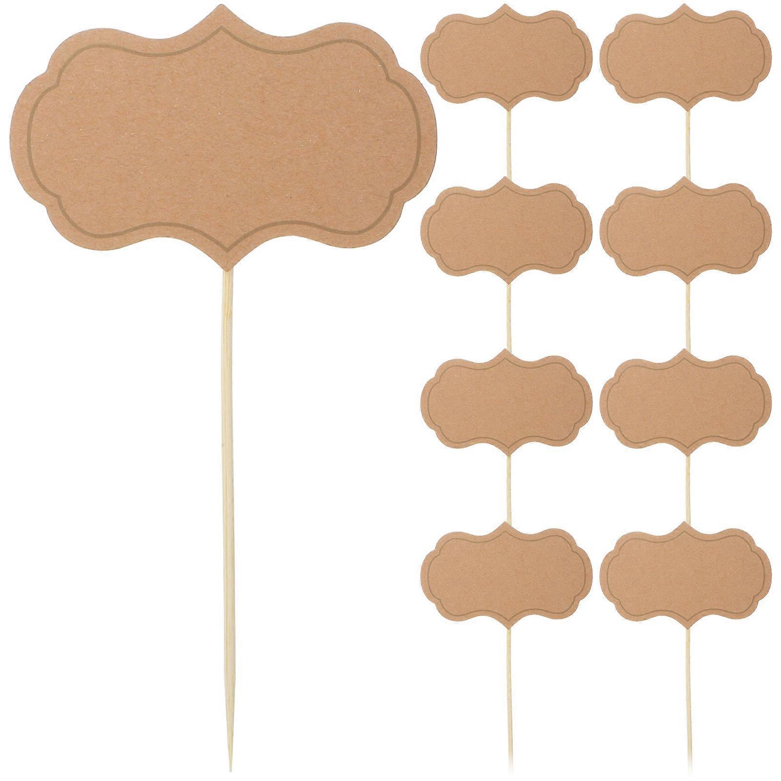 Food Flags for Buffets Cheese Board Flags Restaurants Rectangular Shape 24Pcs