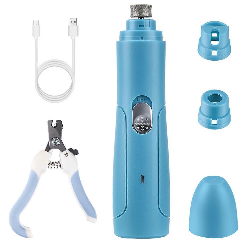 Pet Nail Grinding Tool Portable Nail Polisher Electric Trimmer ABS Material 21.4x8.5x4.5cm Automatic Nail Trimming 3Pcs