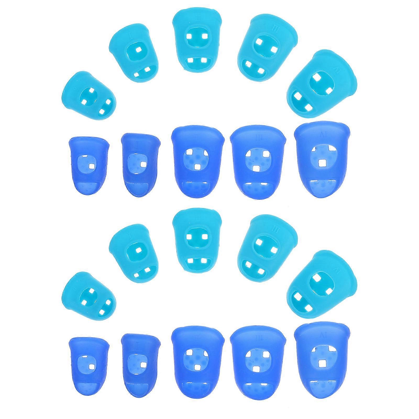 Guitar Finger Guards Thumb Silicone for Playing Instruments Non-Slip Design Suitable for Kids and Adults 20Pcs