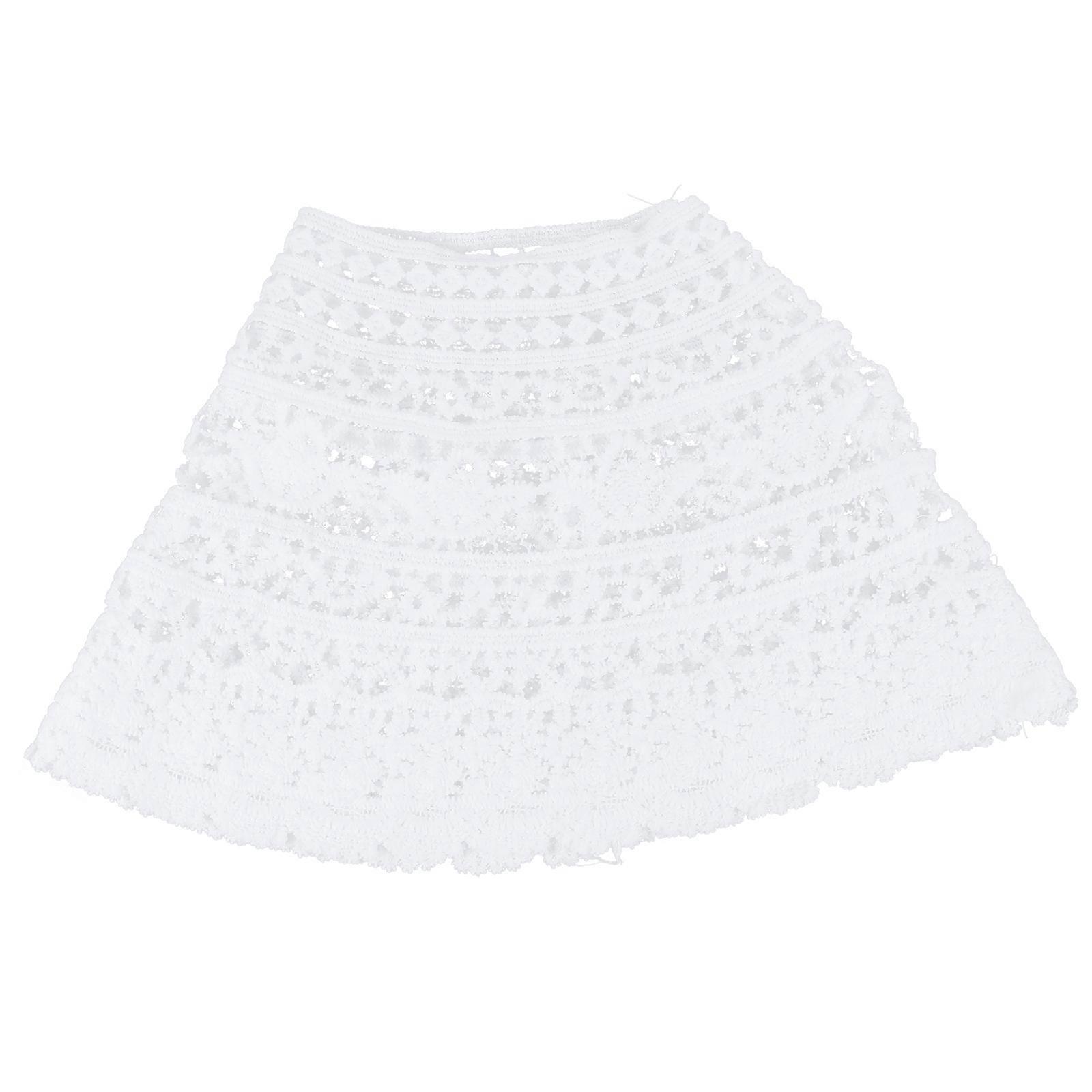 Girls Thin Shawl Stylish Appearance Arc Shape White 60X21CM Shoulder Coverage 1Pack