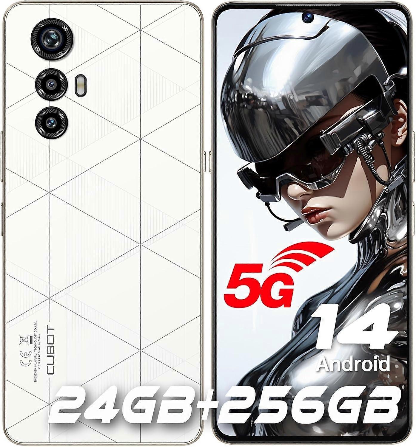 CUBOT MAX 5 5G Handy Entsperrt, 12 GB + 256 GB Android 14 Handy Weiß