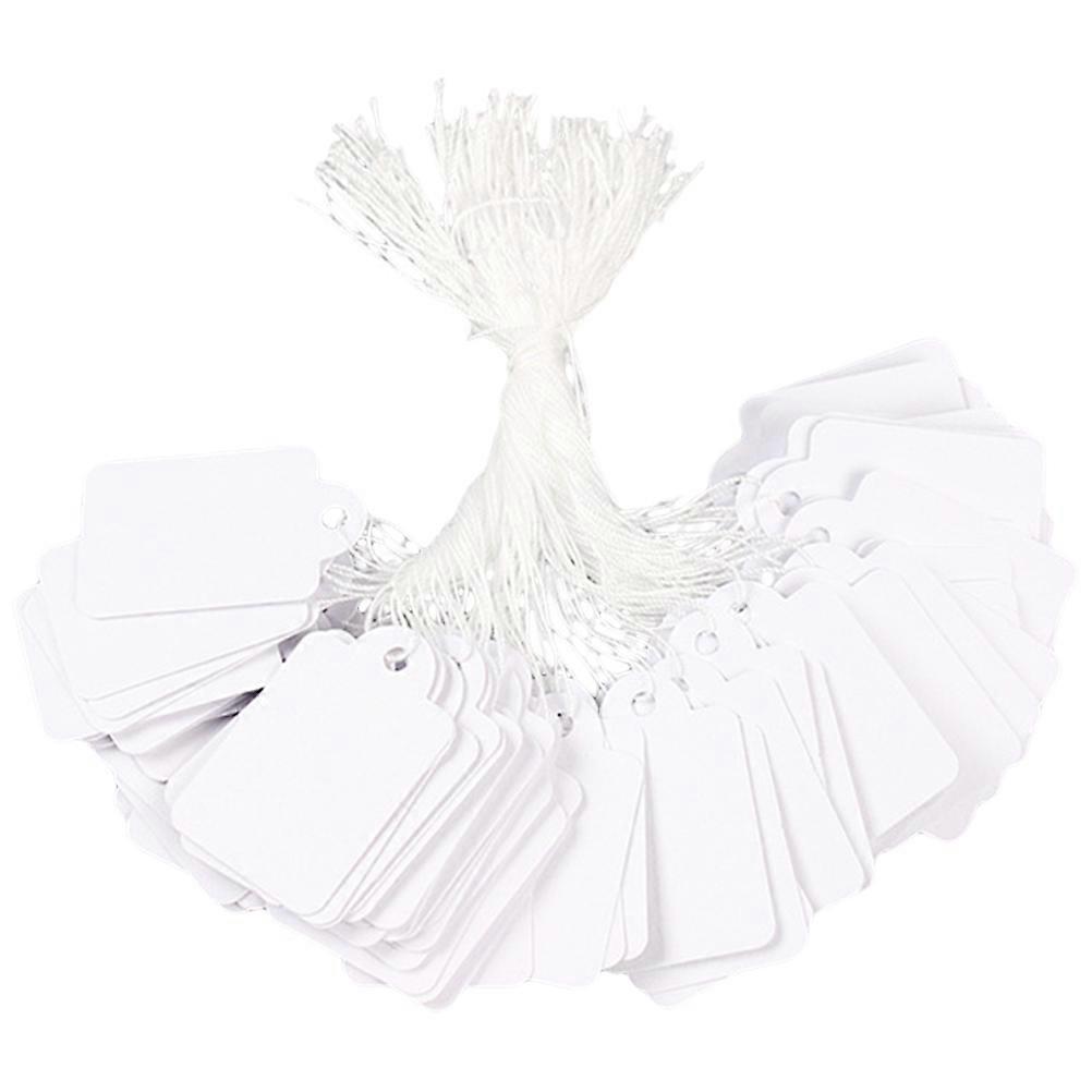 Jewelry Tag Label Rectangular White 4.8X3CM Hanging on Products 500 Sheets