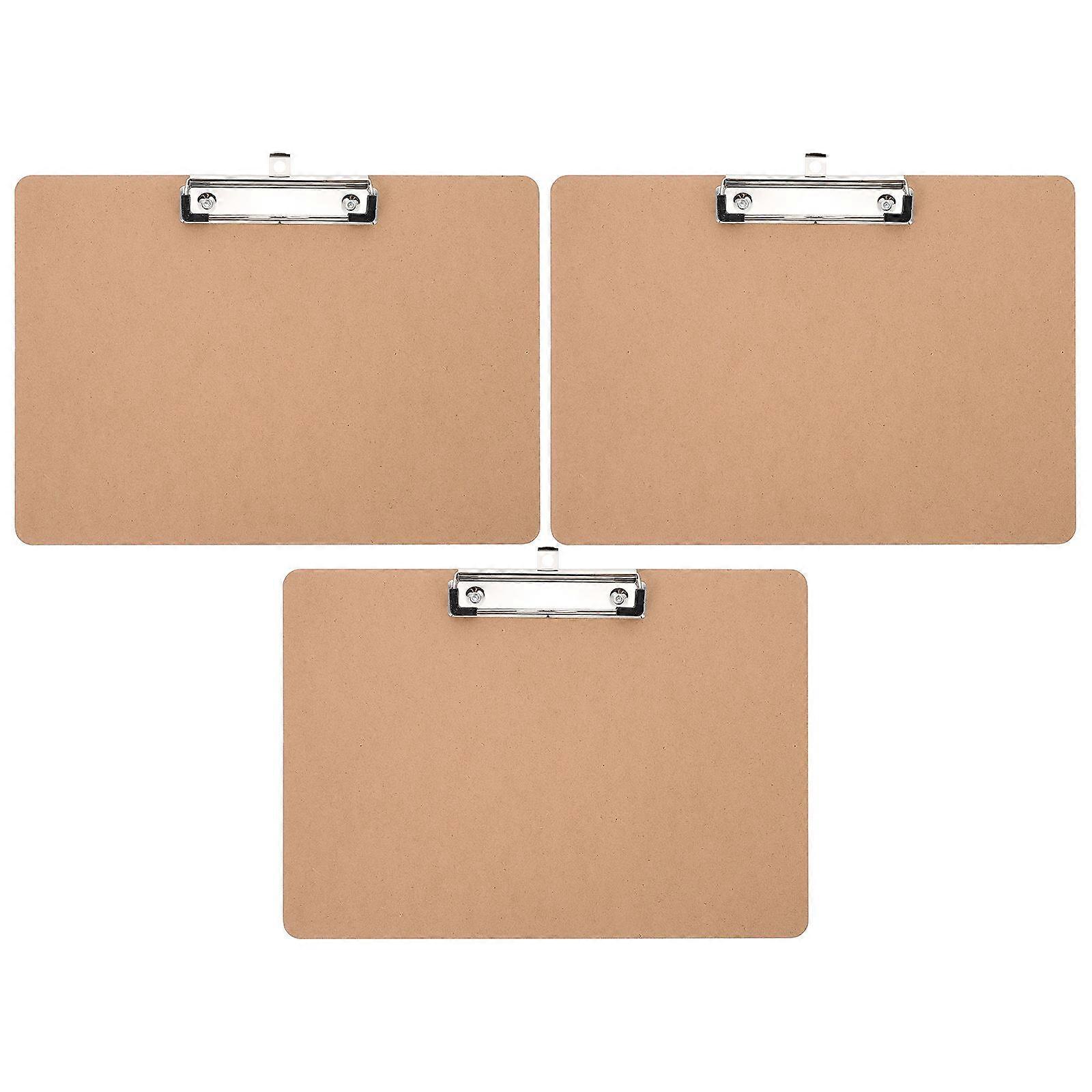 Storage Clip Board Portable Clipboard Writing Support Office Use Assorted Color 31X23X1CM Document Organization 3Pcs