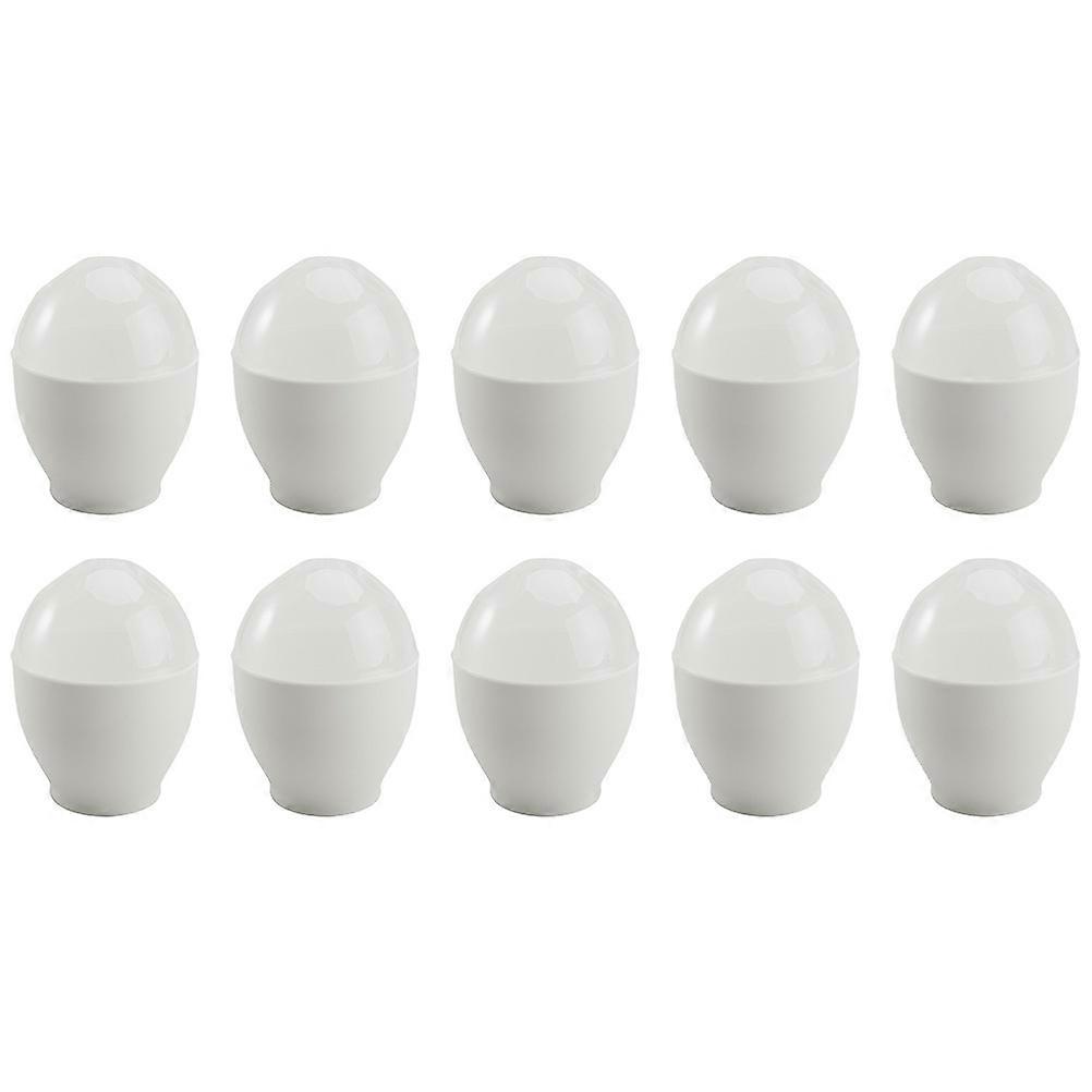 Egg Steamer Cooker Microwave Safe Steaming Eggs for Home Use 10Pcs White