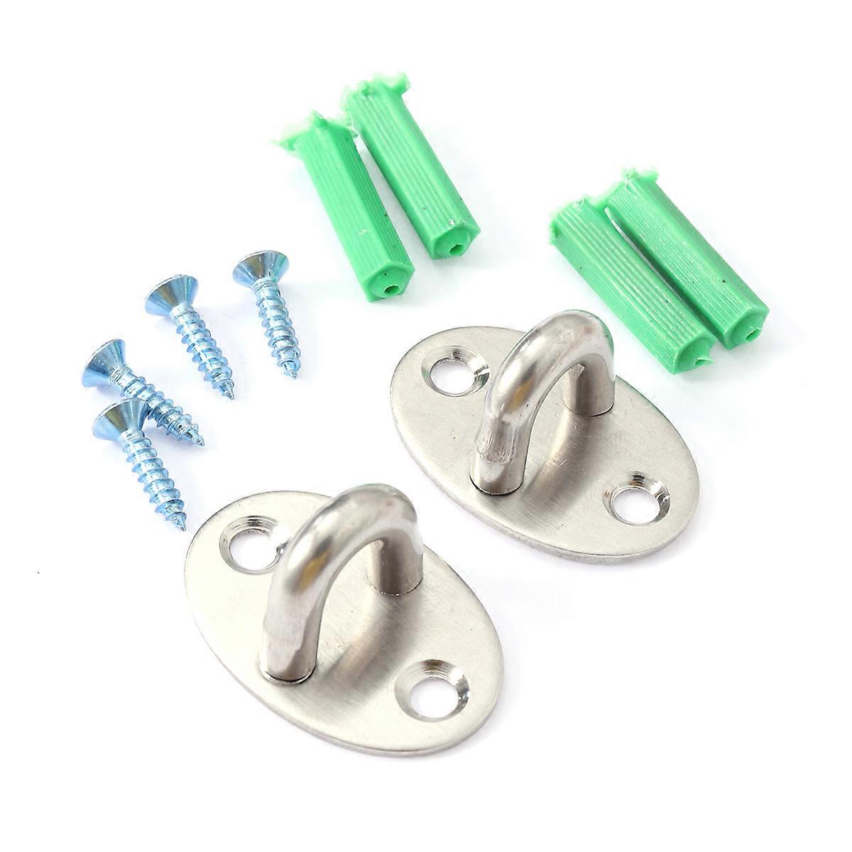 U Shaped Hooks Stainless Steel Ceiling Mount Hook for Hanging Balls Small Silver 2Pcs