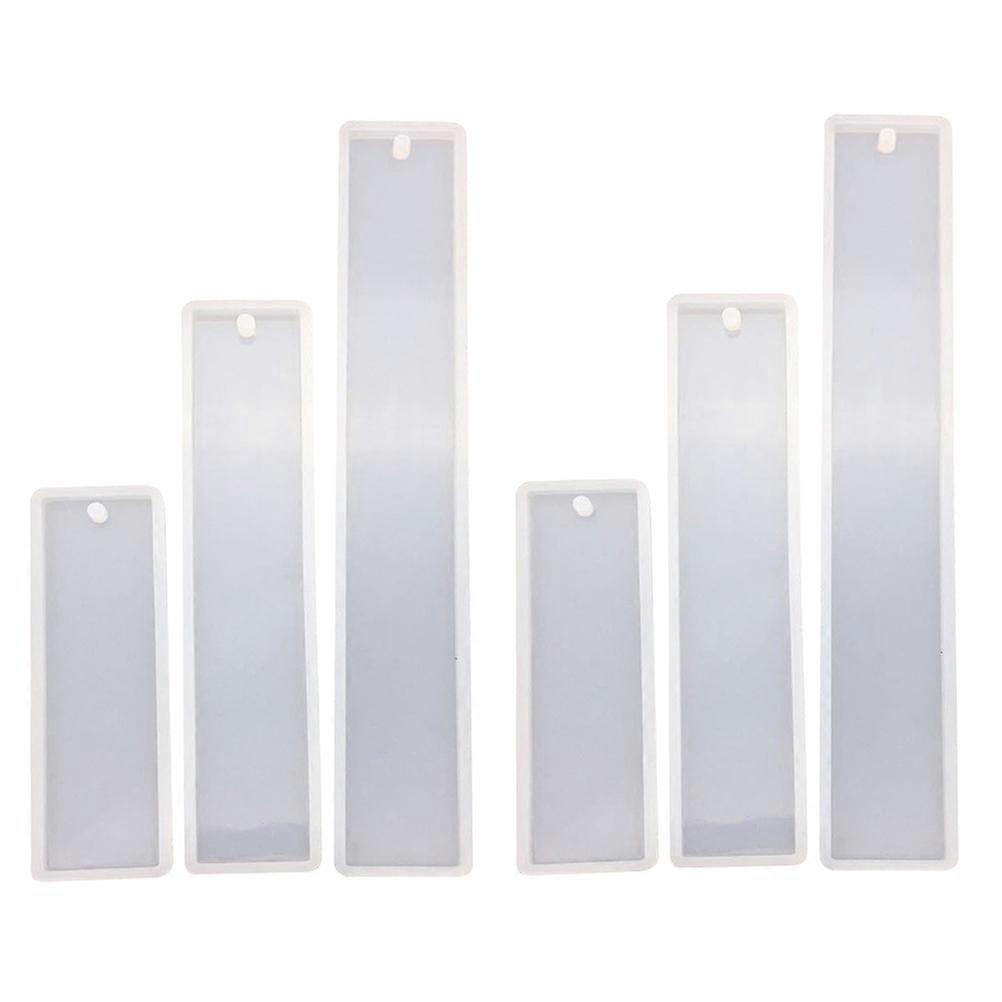 Diy Bookmark Mold Silicone Handicraft Bookmarks Rectangular Shape Craft Making 6Pcs
