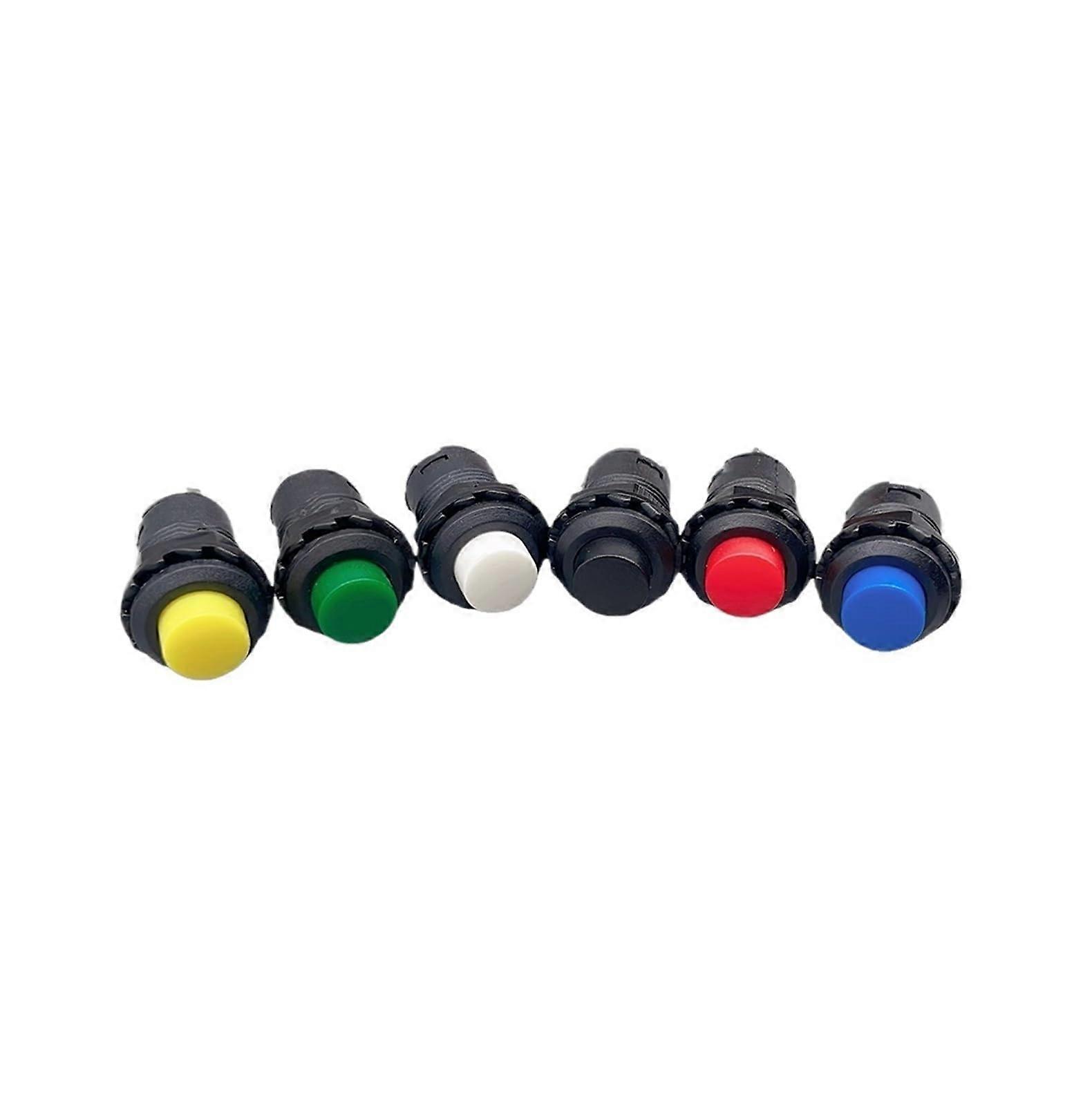 DS-228 Self-Locking Push Button Switch 12mm Blue Momentary Latching Off-On Maintained DS228