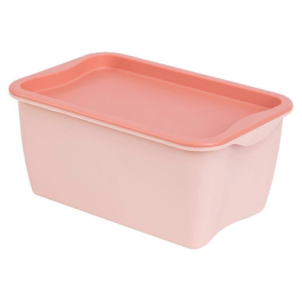 Holders For Cosmetics Desktop Storage Box Dressing Table Organization Pink Rectangular Shape Nordic Style 1Set