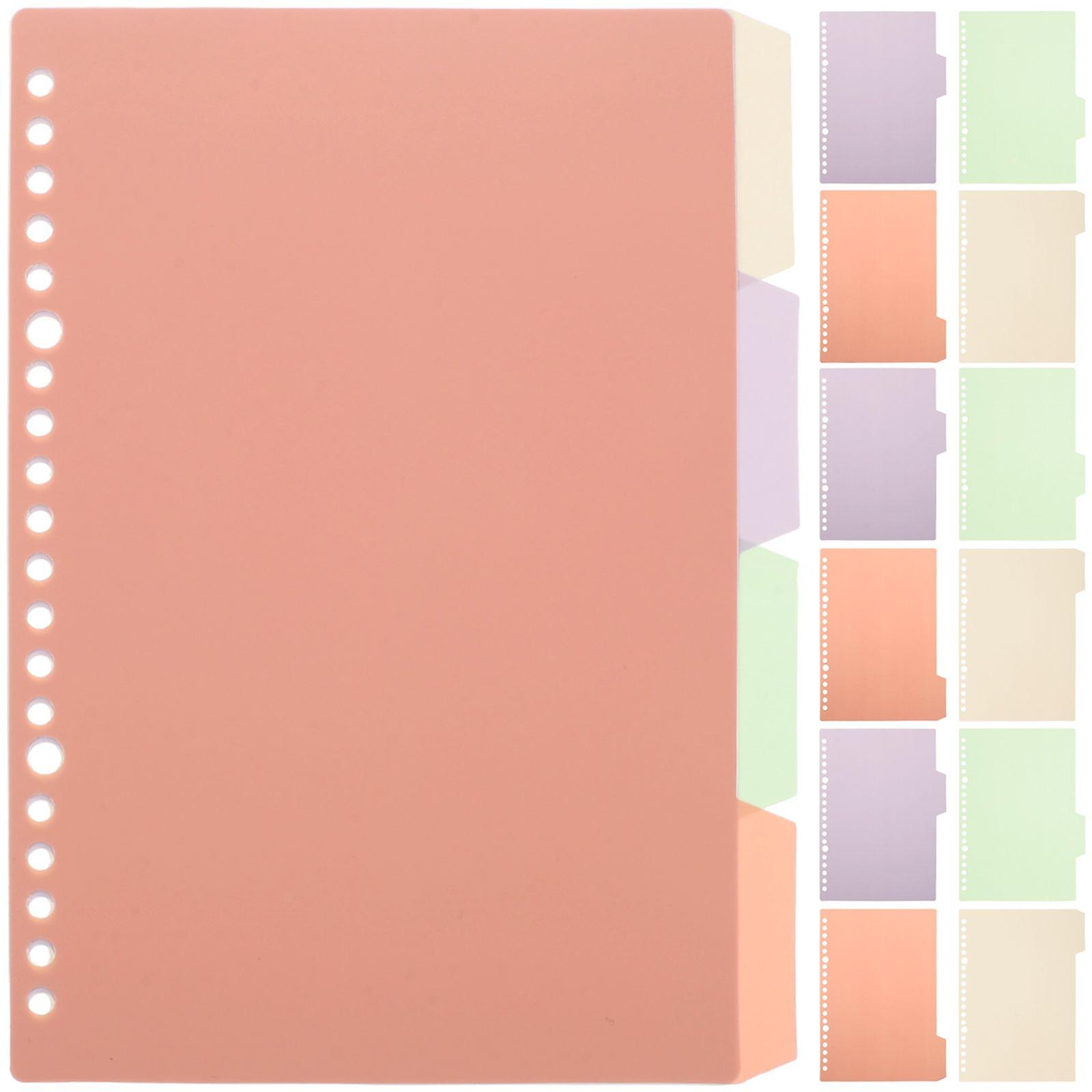 10 Sets of Colored Binder Dividers Loose Leaf Notepad Tabs Dividers Practical Notebook Index Pages