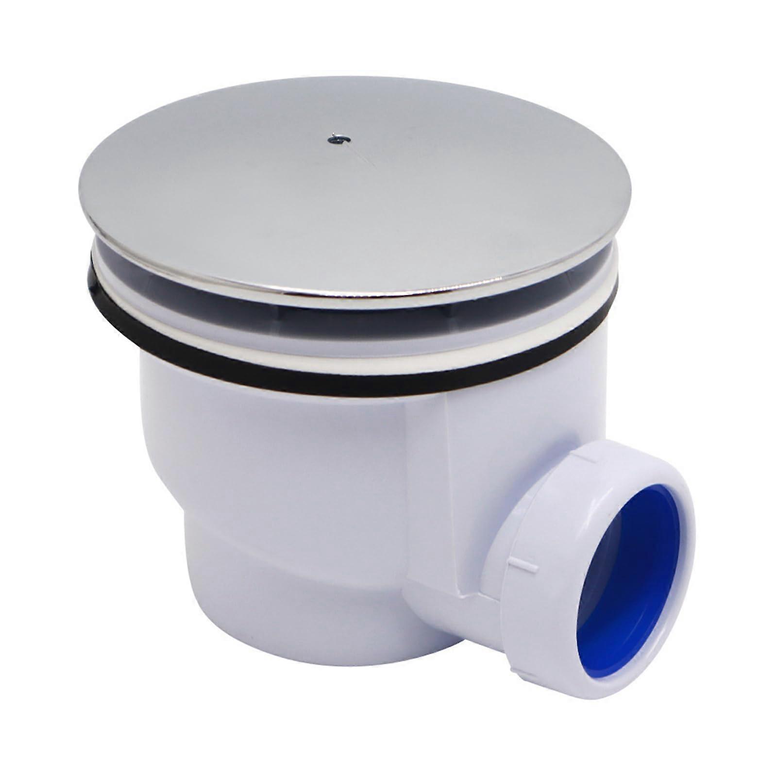 Functional Round Shower Waste Siphon, Functional Shower Tray Drain, Bathroom Accessories, Suitable for Standard Shower Trays