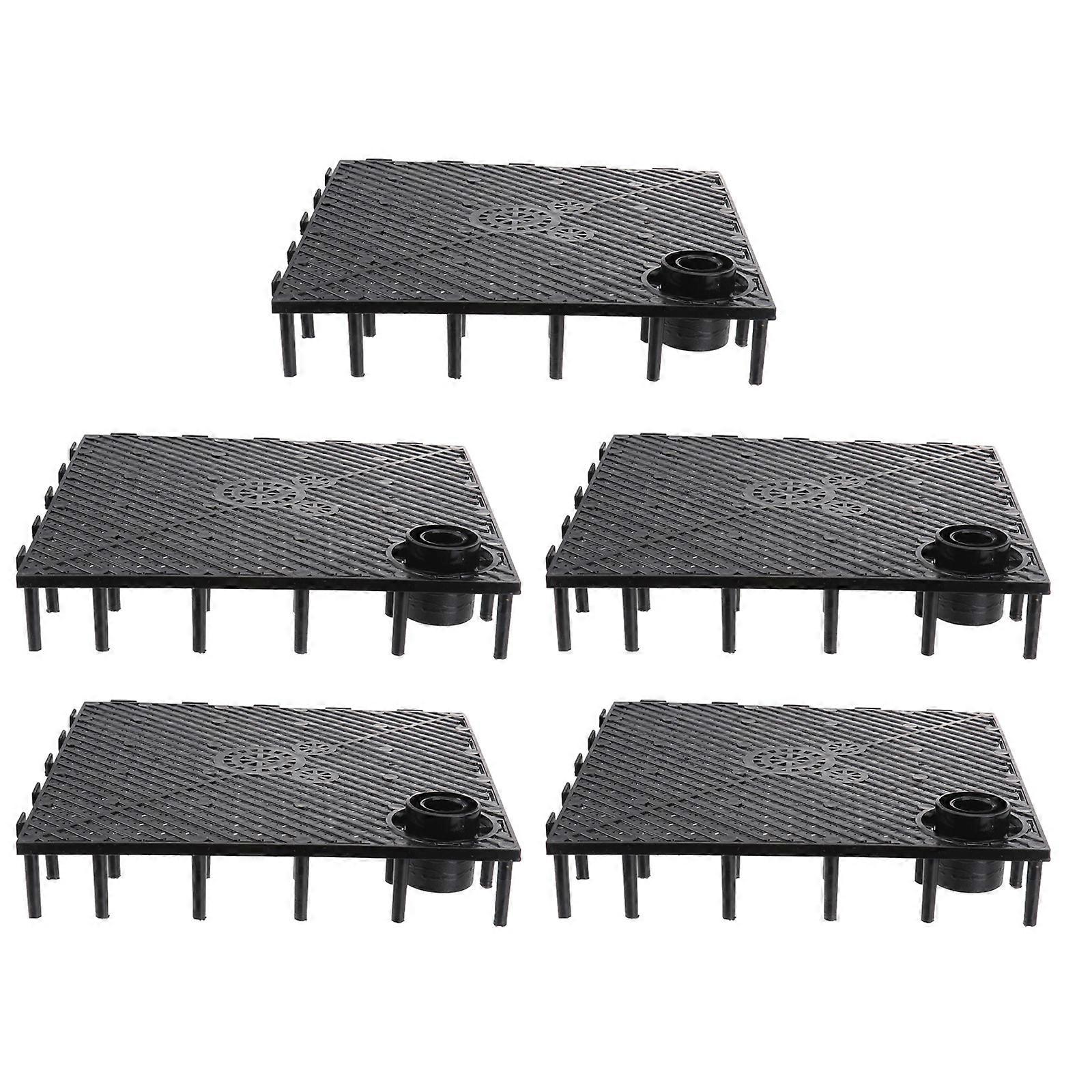 Black Plastic Fish Tank Divider Plates for DIY Filter System with Multi Hole Design and Smooth Edges 5 Pieces