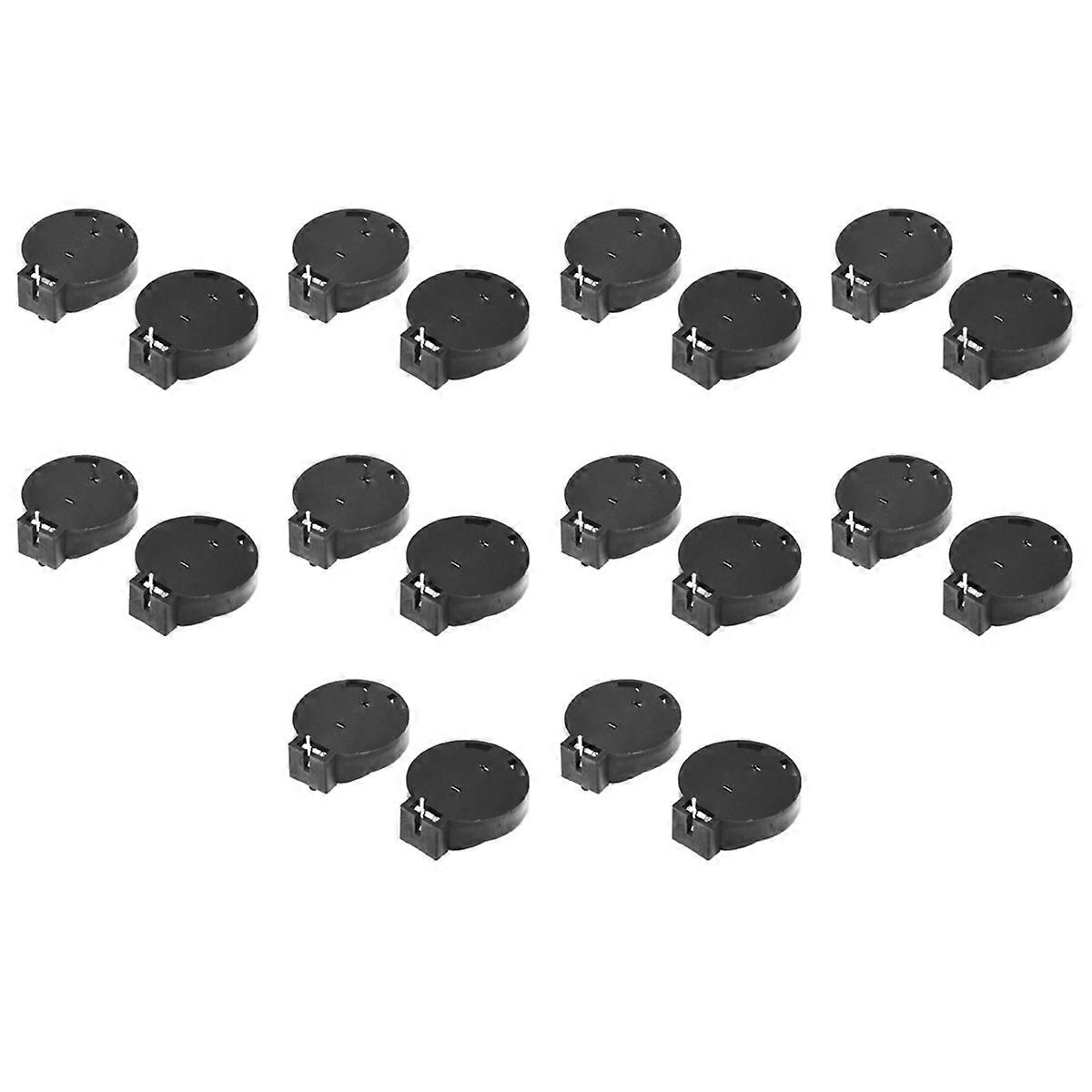 2 Pcs CR2450 Coin Cell Button Battery Socket Holder 2 Pins Black