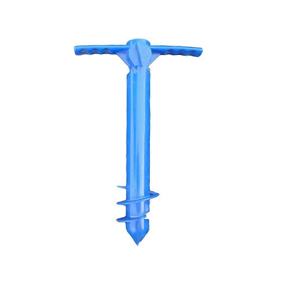 Beach Umbrella Anchor Sand Auger Stand Universal Sand Grabber Spike Auger Holder (Blue)