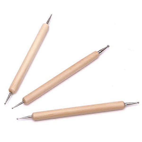 3pcs Ball Styluses Tool Set for Embossing Pattern Clay Sculpting Carving Tool