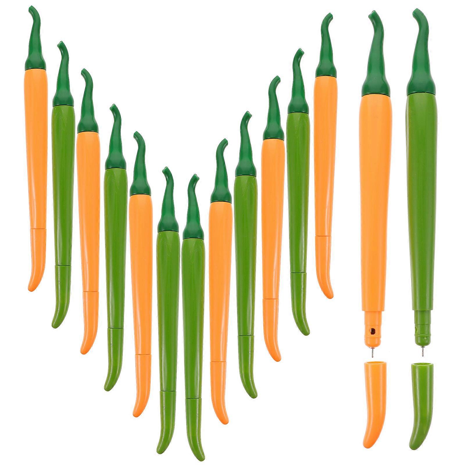 It looks like you're referring to a product listing for **"14pcs Cute Chili Gel Ink Pens – Vegetable Shaped Reusable Writing Pens for Students and