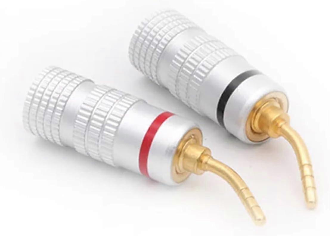 20PCS 2mm Gold Plated Banana Plug Speaker Cable Pin Lock Connector