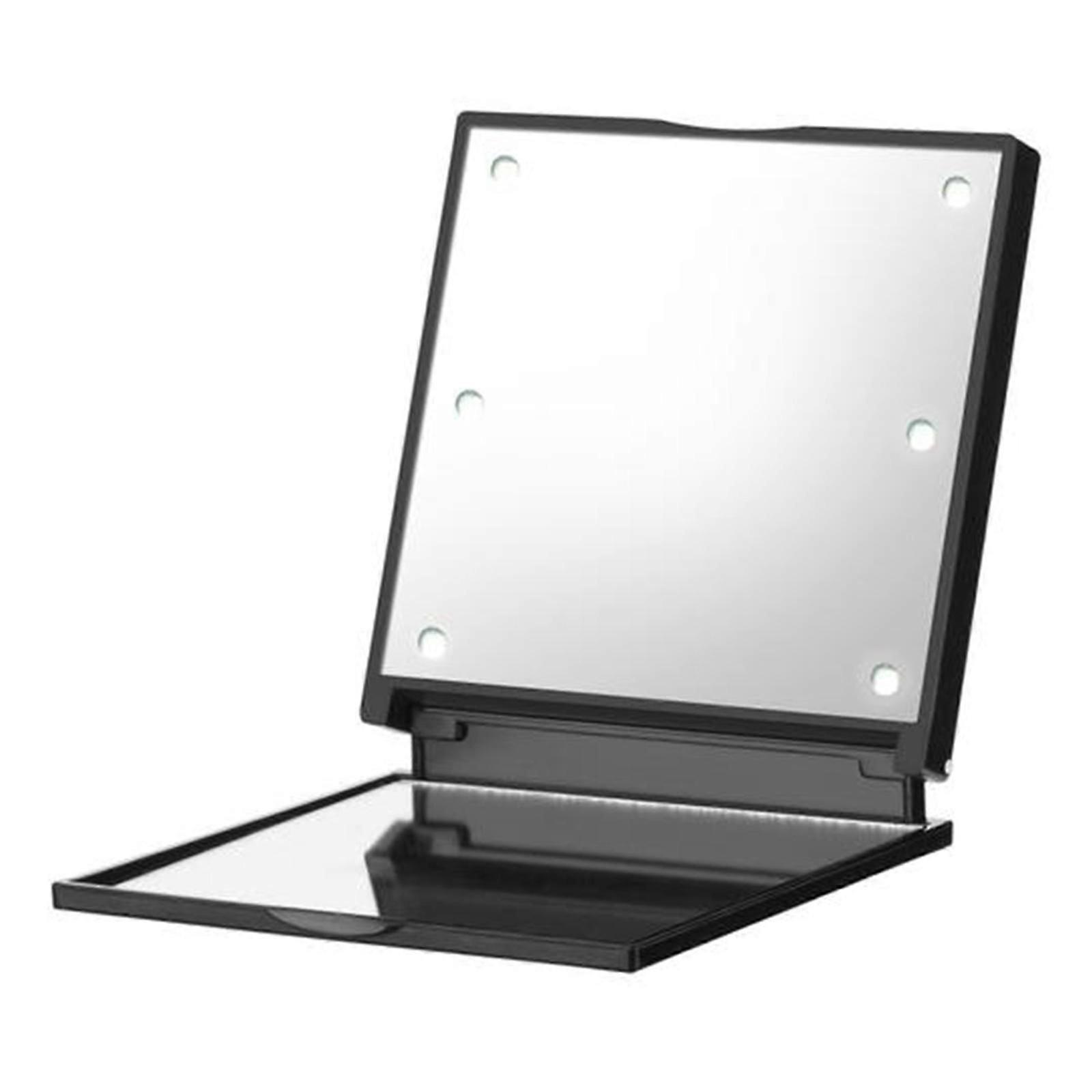 2025 Latest Model Mini LED Makeup Mirror Folding Portable Makeup Mirror with 6