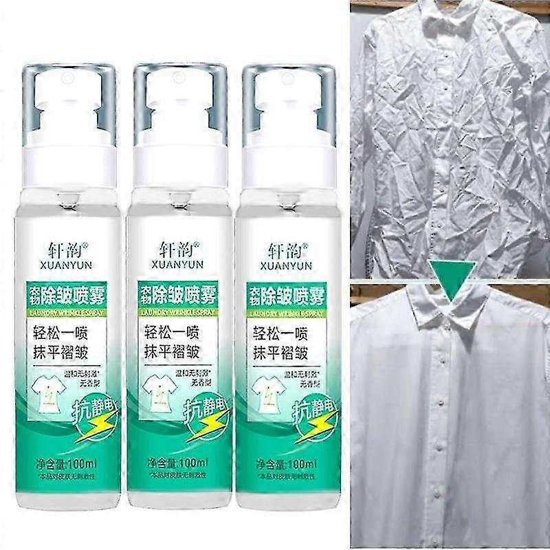 3x Anti-spray, Wrinkle Remover, Removes Odors, Multi-purpose Clothing Remover 100ml