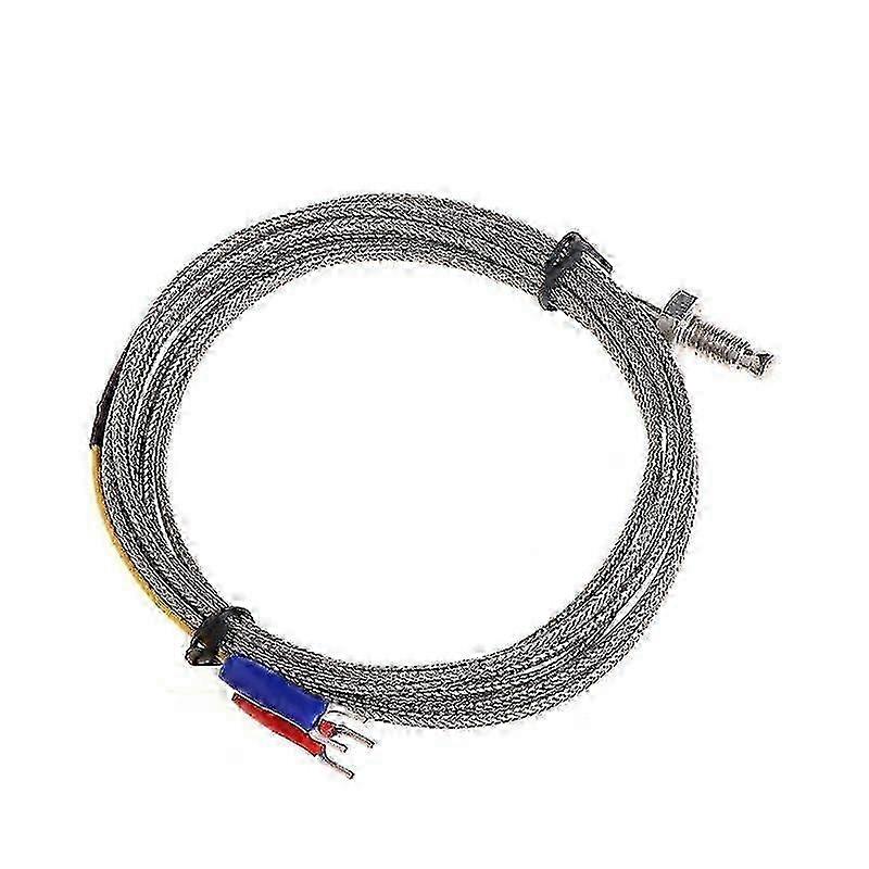 J Type M6 Screw Probe Thermocouple Temperature Sensor With 2m Cable for Industrial Use