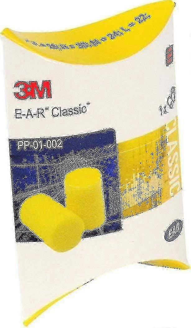 2025 3m Ear Classic ørepropper, 50 par pakket i par, gul, Snr = 28db, høreværn