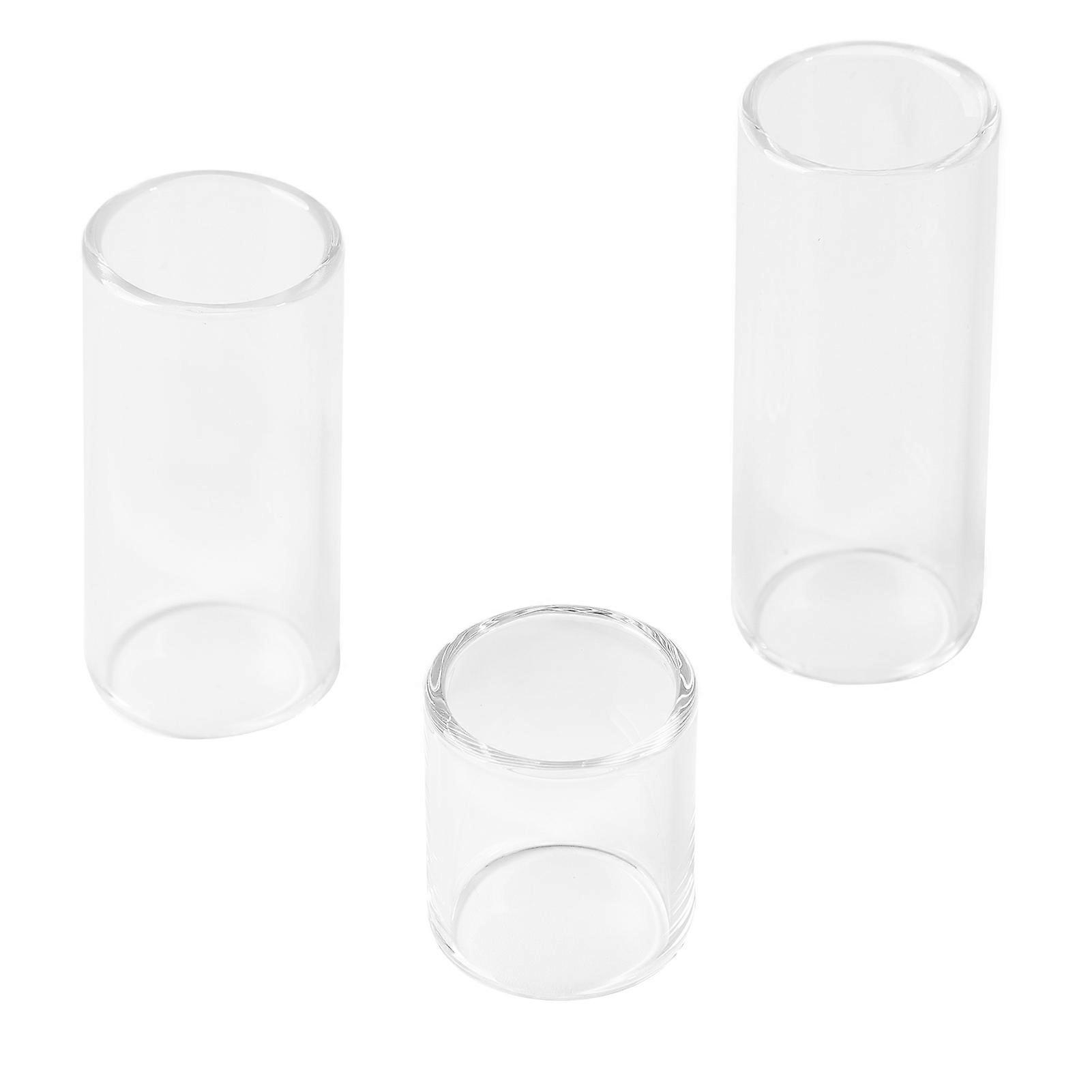 3Pcs Slide de Guitarra Vidro Dedo Slider Instrumento Acessório para Tocar Performance