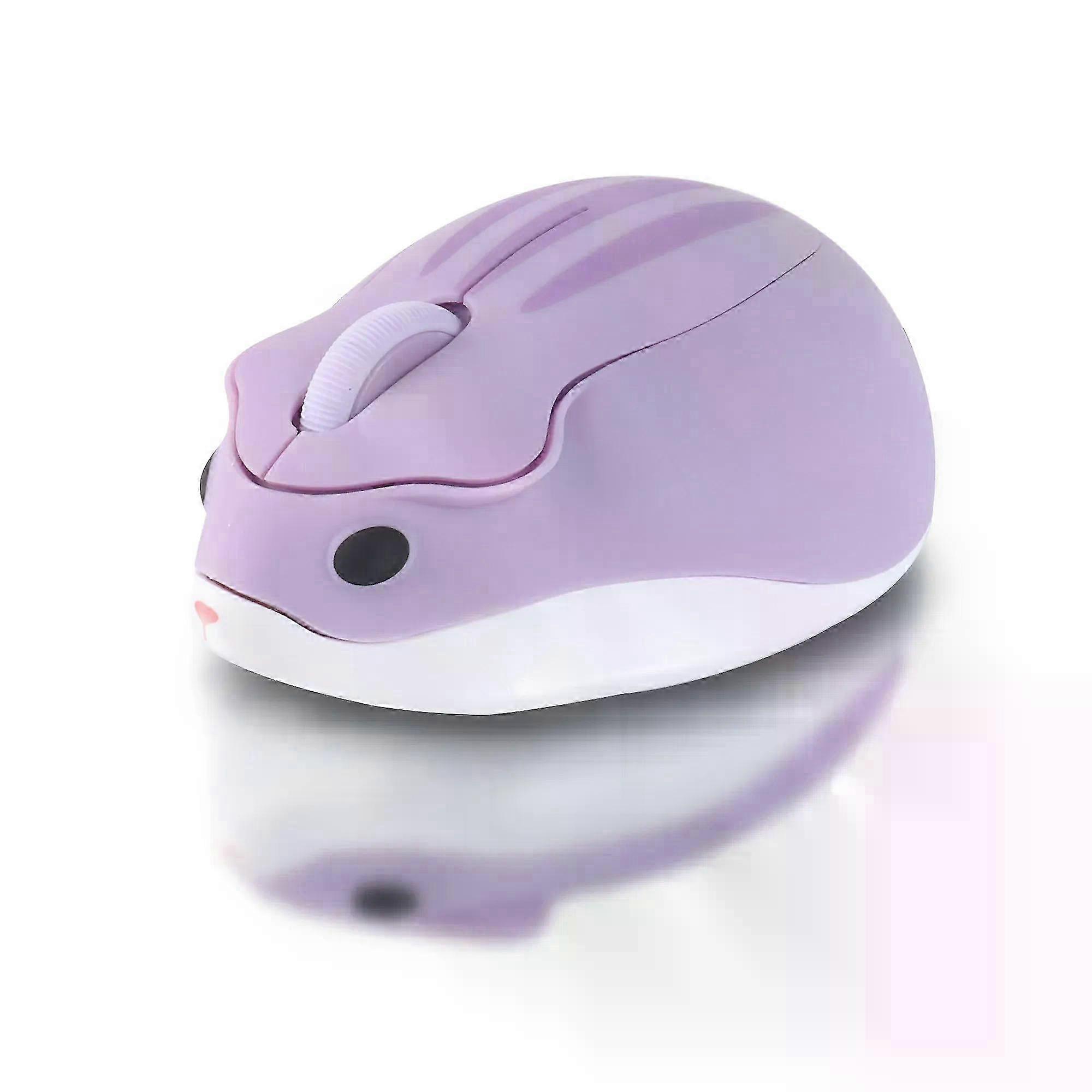 Wireless 2.4G Bluetooth Dual-mode Mouse Cute Hamster Design Lightweight Portable Skin-like Touch Mouse for Office Use