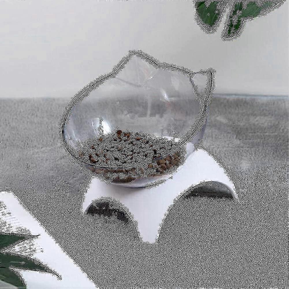 Elevated Cat Food Bowls with Silicone Pet Mat and Plastic Stand