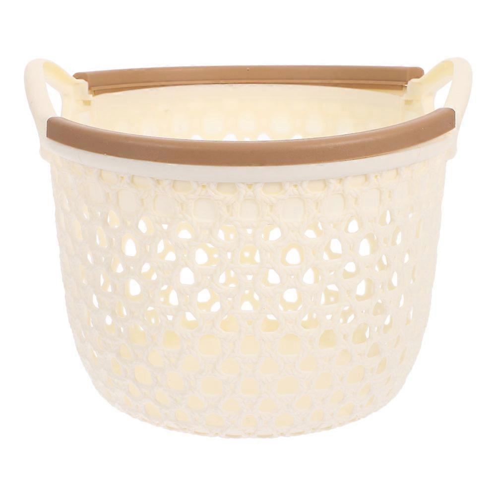 Hollow Out Flexible Laundry Hamper with Portable Handles, Ventilated Plastic Storage Basket for Clothes – Medium Size for Bedroom Organization