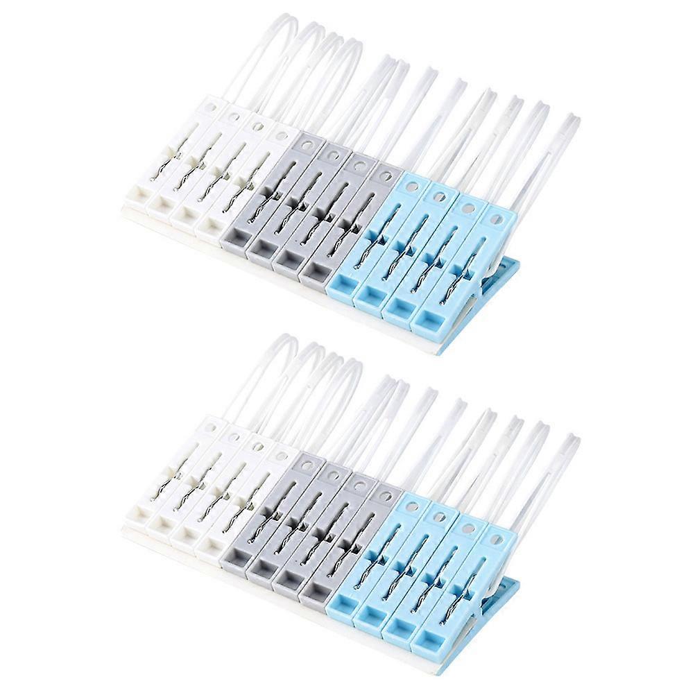 Small Clothes Pin Clothespin Fixing Clips Laundry Drying 24Pcs