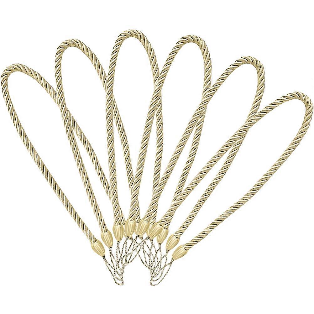 Decorative Curtain Holdbacks Simple Design Curtain Ties for Drapes Home Office Curtains 6Pcs 29.87x0.28x0.28in