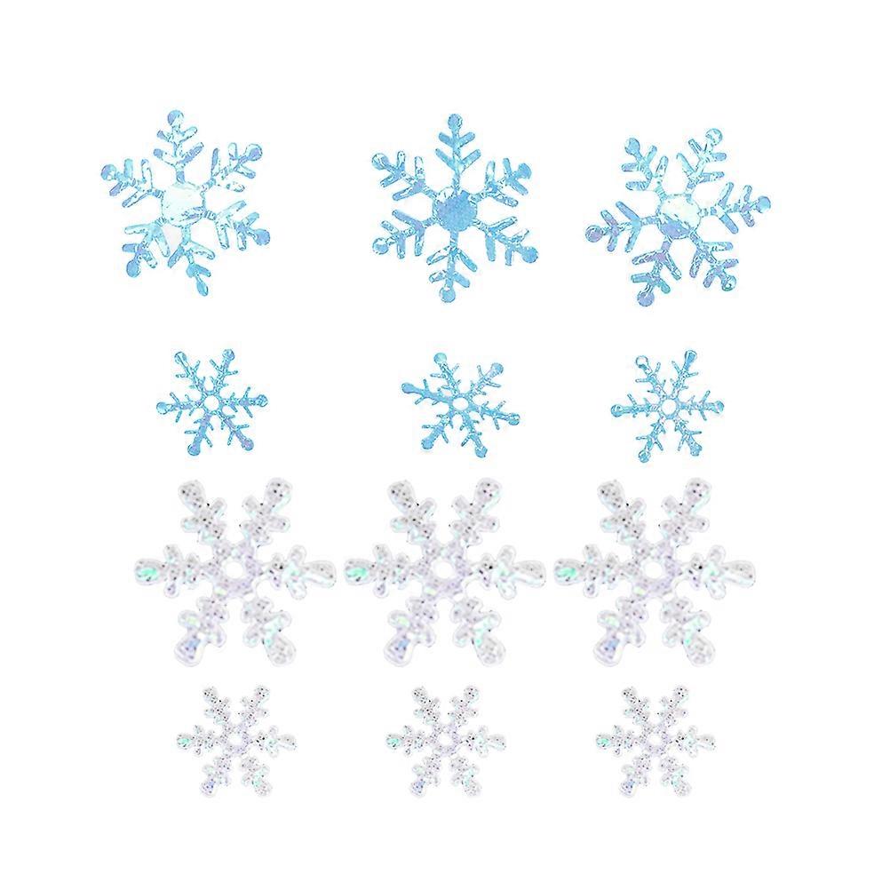 Holiday Party Table Decorations Glitter Snowflakes Paillette White Small Snowflake Ornaments 4 Pack