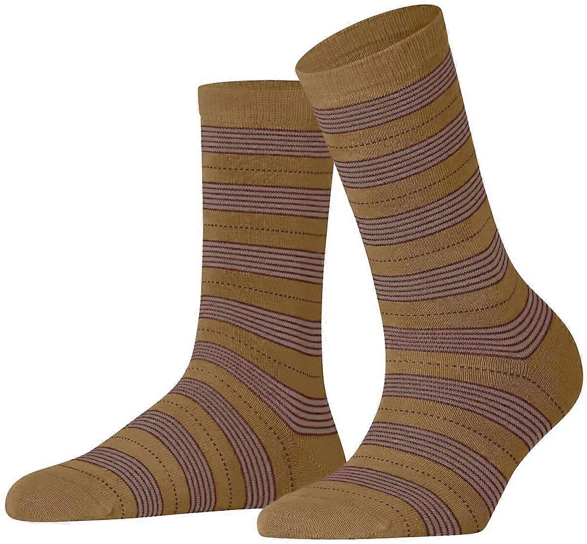 Falke Stripe Uniform Socks - Old Brass Brown