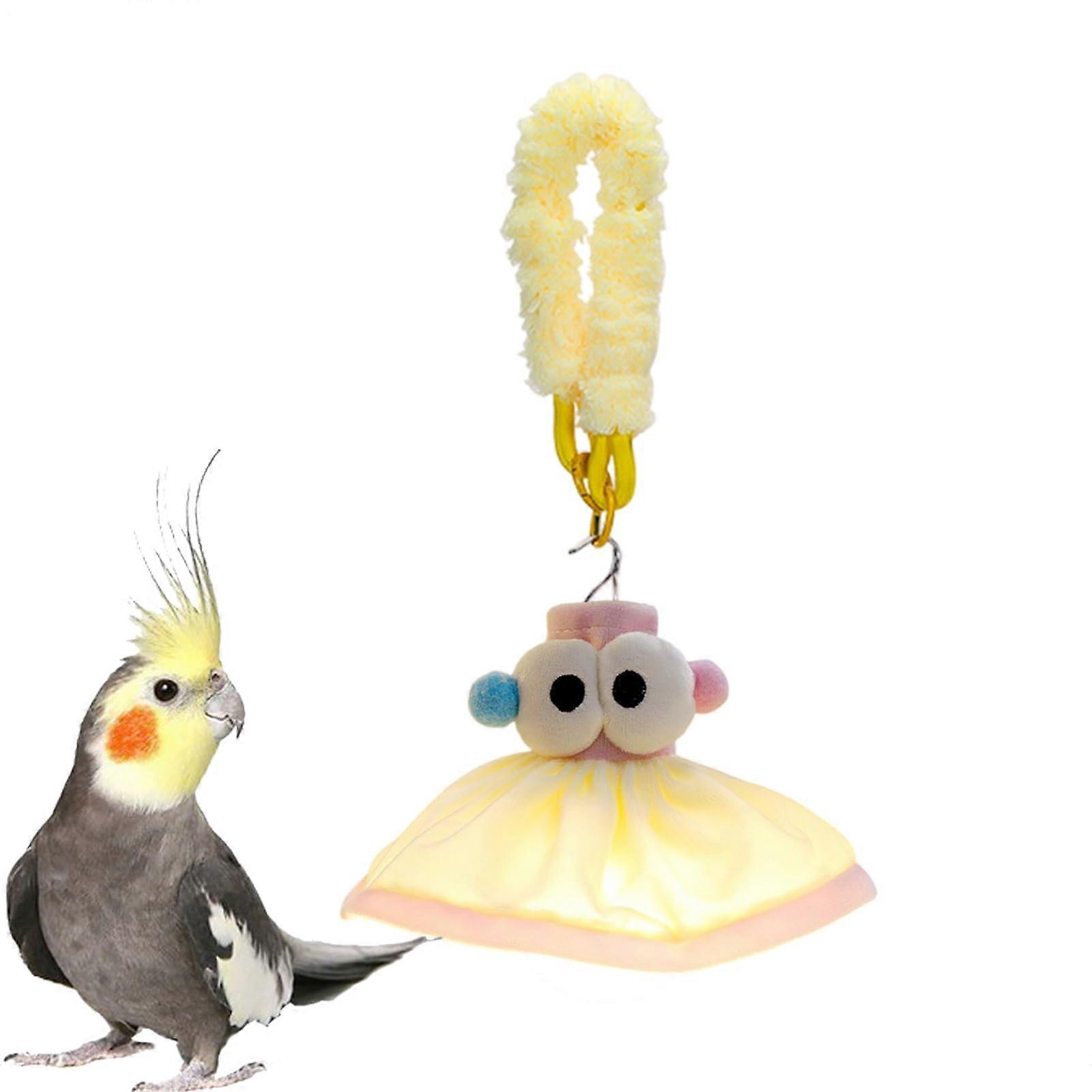 Bird Cage Light Plush Paper-Shaped Bulb With 3 Lighting Modes For Terrarium, Bookshelf, Vanity Counter Display Pink