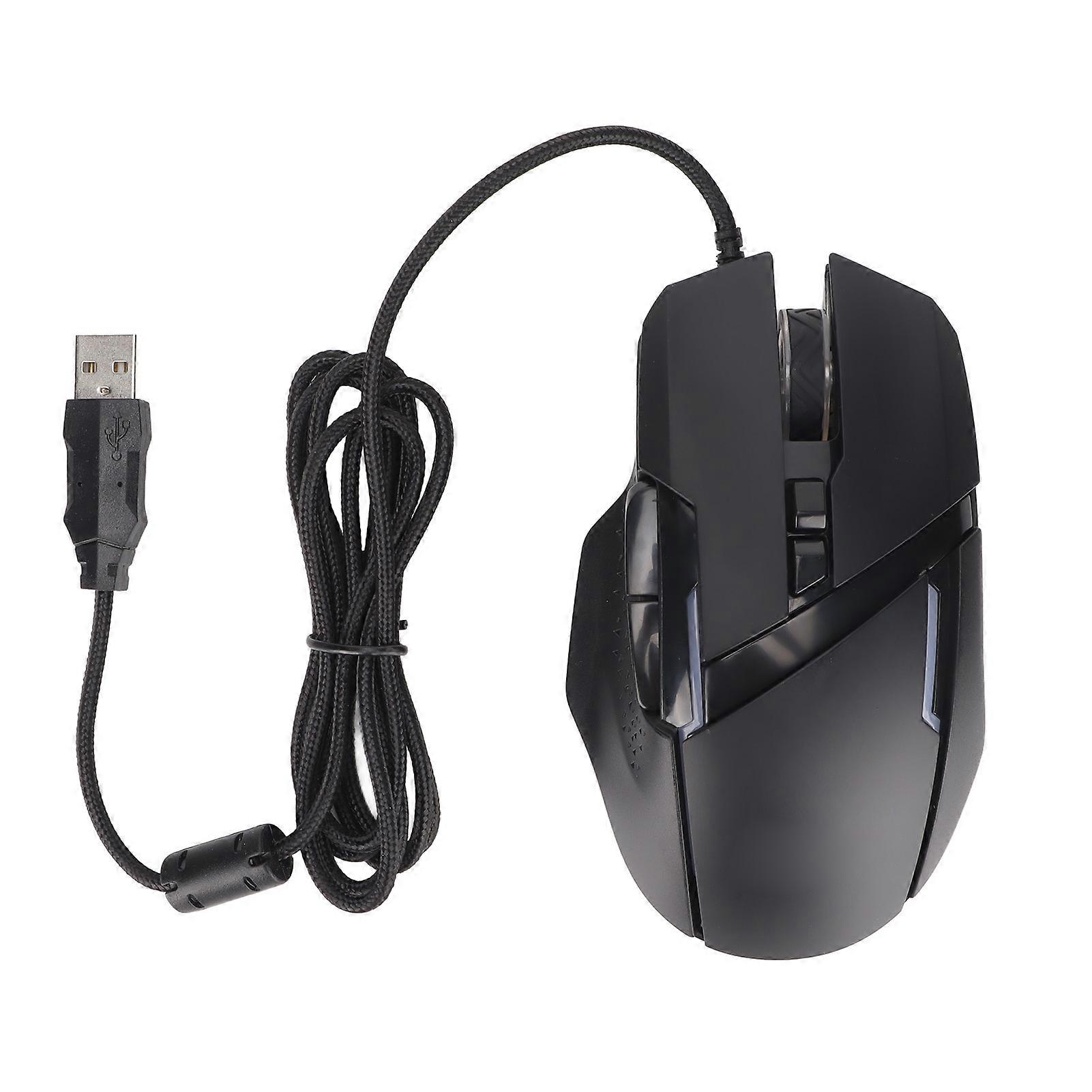 RGB 6 Adjustable DPI Easy Control Plug and Play 7 Programmable Buttons Wired Mouse for Gaming Study Working