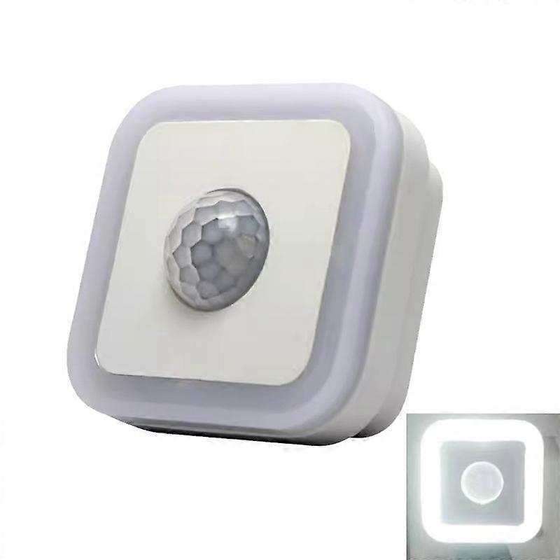 Accueil LED Capteur automatique humain Veilleuse Plug-in Câblage sans escalier couloir Lumière d’allée, US Plug 3W