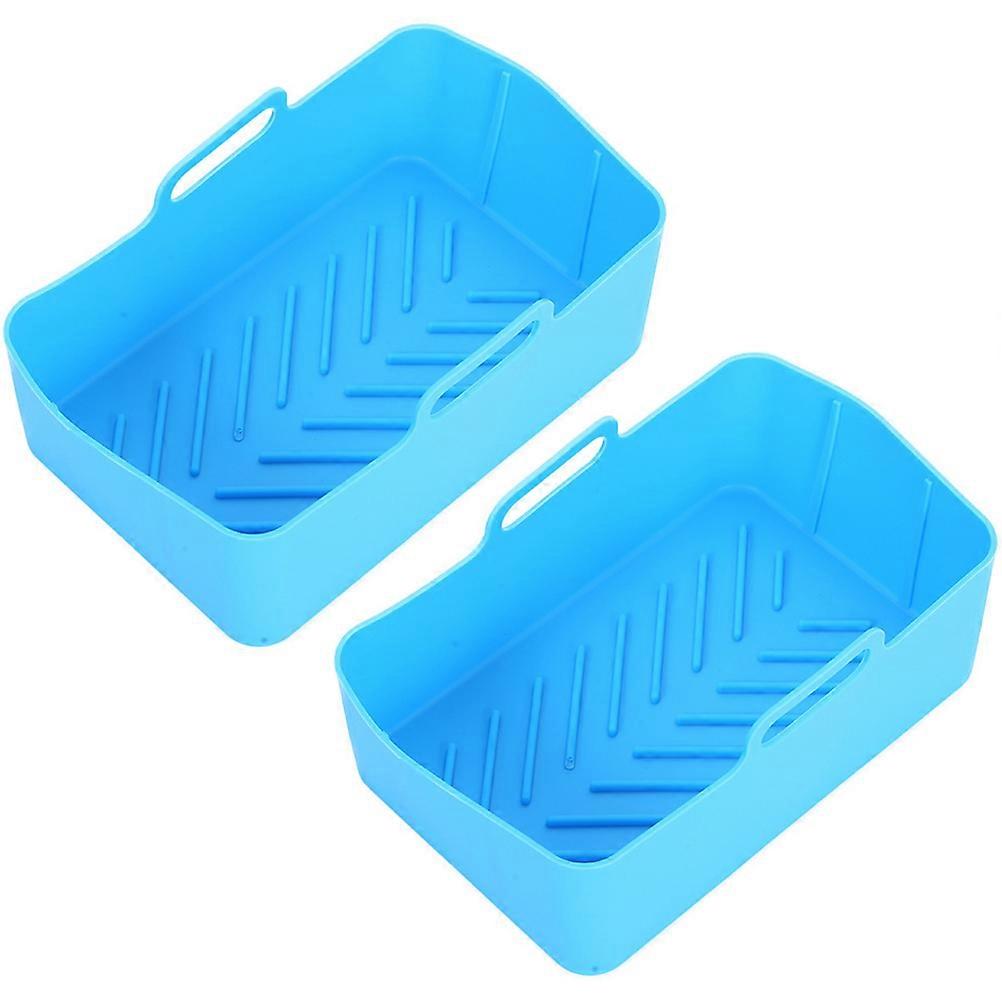 Air Fryer Accessories Silicone Basket Reusable Air Fryer Liner Non-stick Home Baking 20X13X7CM Heat Distribution 2Pcs