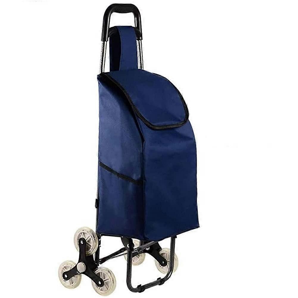 Trolley Shopping Trolley Lightweight Folding Trolley on Wheels with Swivel Front Wheels and Removable Storage Bag