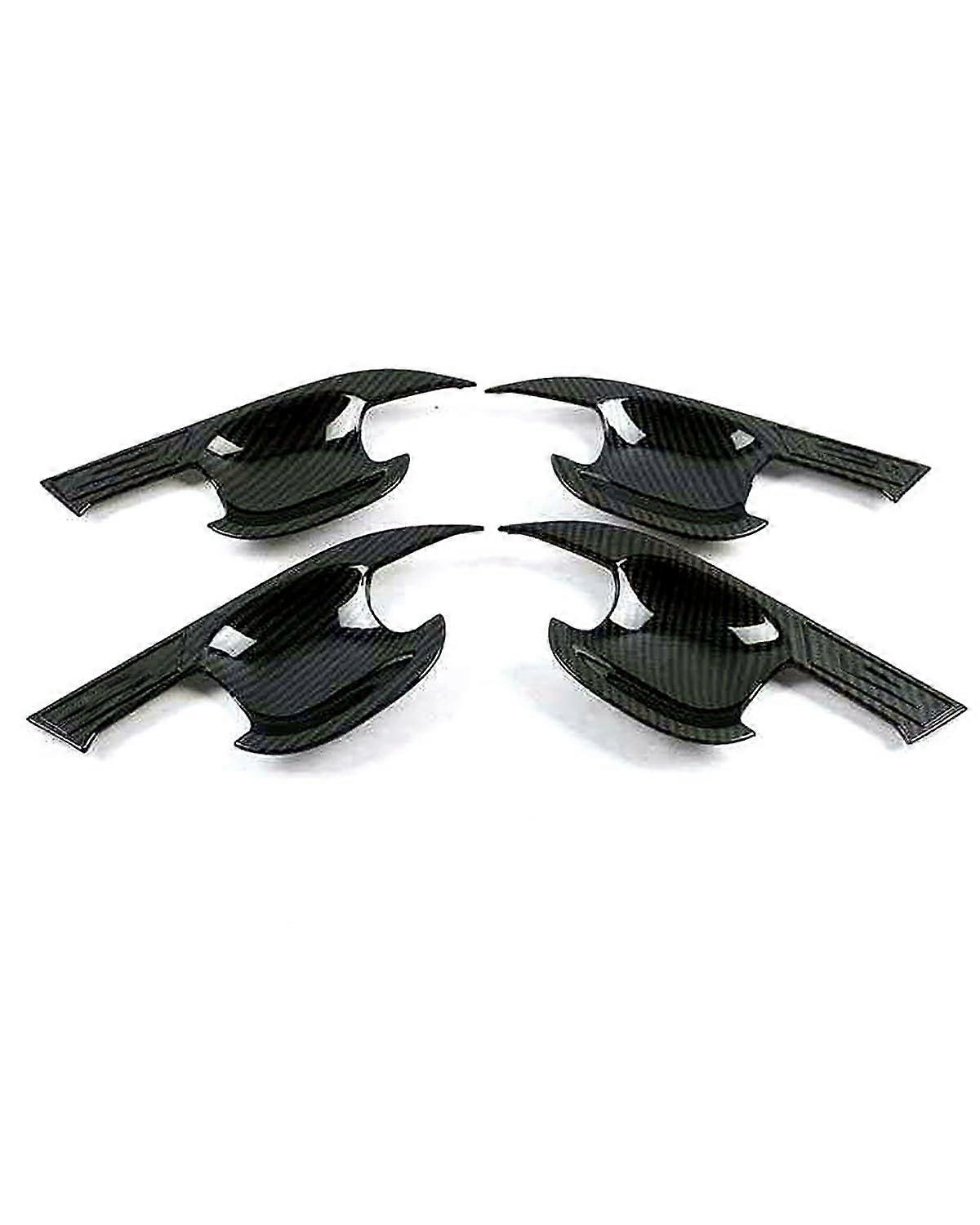 丰田汉兰达20212024款门把手保护套,双智能门把手设计,中空车身防刮擦附件,用于装饰条保护(刀锋门碗碳纤维纹路款)'