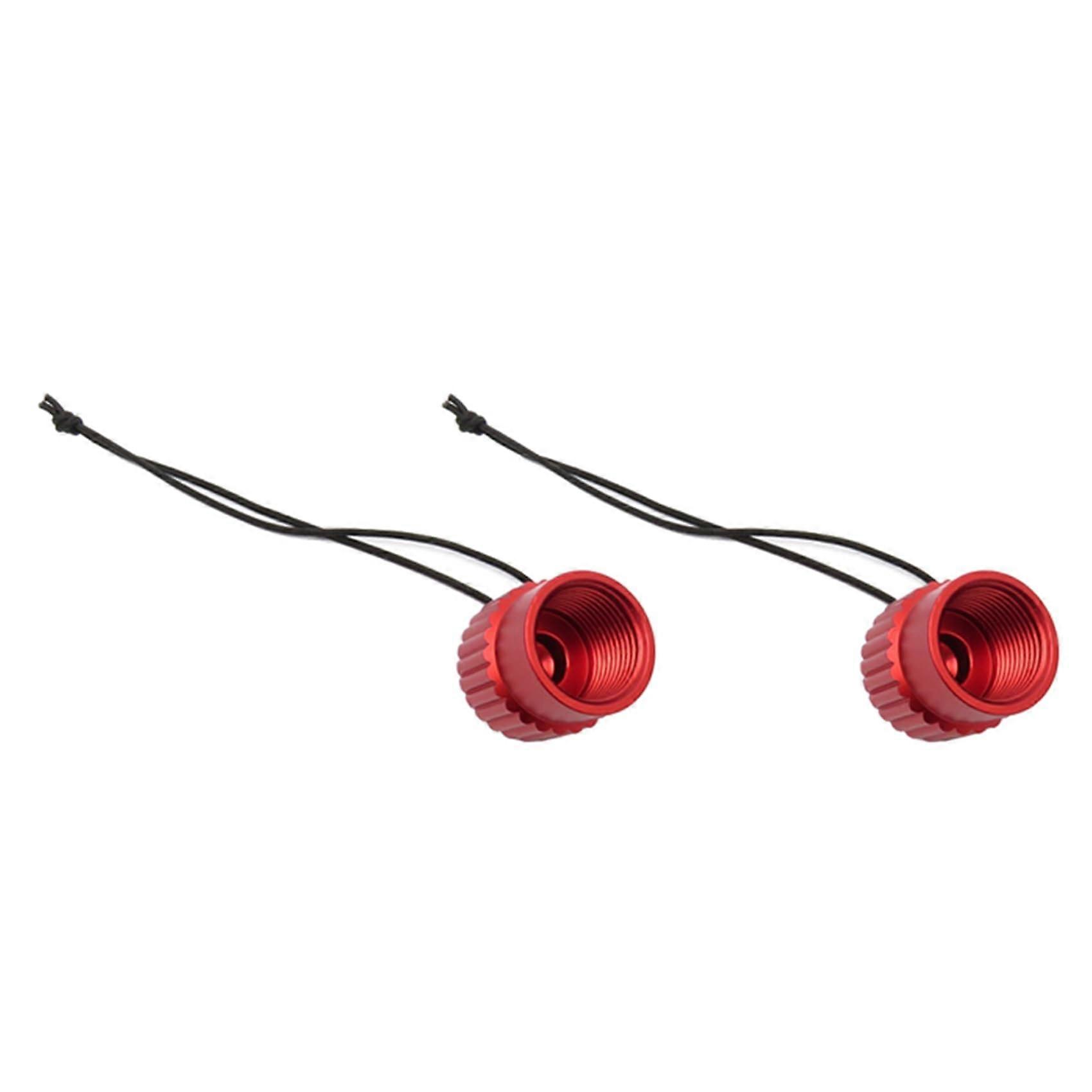2 x Scuba Diving Dust Cap Thread Lid DIN 5/814NPS Dust Cap End Cap Tank Valve Accessory Red