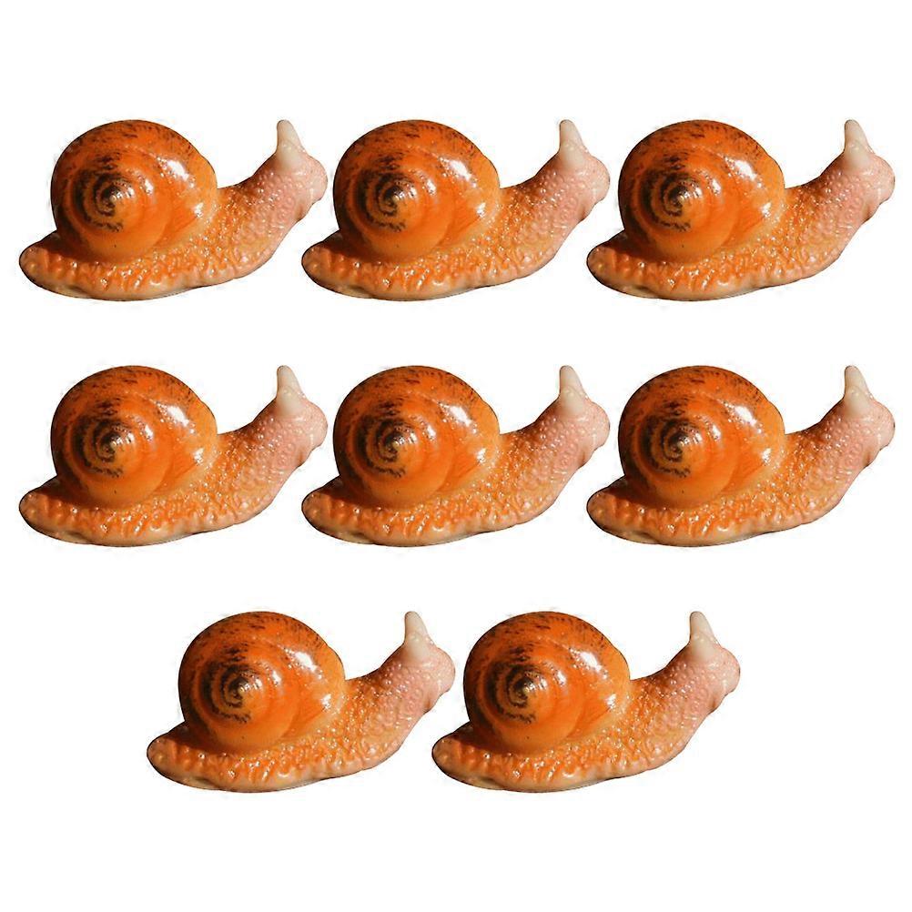 Terrarium Snail Decor Micro Landscape Animals Models Lightweight Design Bonsai Decor 8Pcs